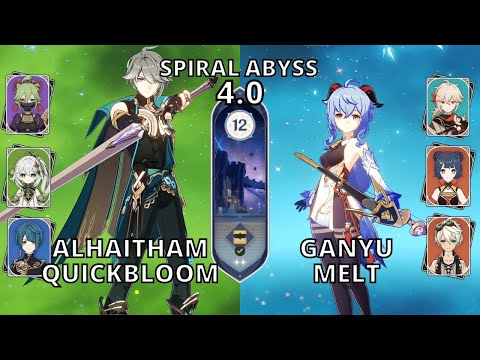 Spiral Abyss 4.0 Alhaitham Quickbloom & Ganyu Melt