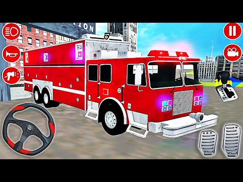 Real Fire Truck Driving Simulator #3 - New Fire Fighting Fireman's Daily Job - Best Android GamePlay