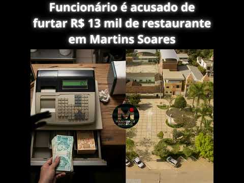 Funcionário é acusado de furtar R$ 13 mil de restaurante em Martins Soares