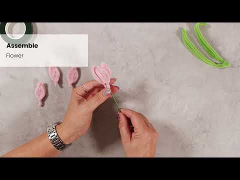 How to make tulips with chenille