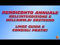 Rendiconto Annuale Nell Interdizione E Nell Amministrazione Di Sostegno