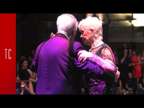  Nito Garcia  and  Elba Garcia  are  dancing  to  the  tango  "  A Don Agustin Bardi  "  by  Osvaldo Pugliese  at  Antwerpen Tango Festival  in  2018