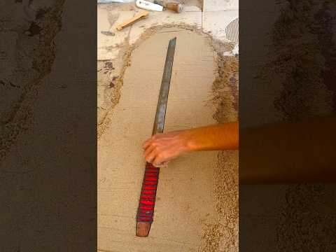 Homemade sword making🔥 - metal smelting - metal casting 🔥 #metal #art #cake #satisfying #sand