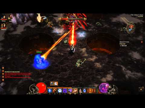 Diablo III Izual fight Multiplayer (Wizard and Demon Hunter), NM Difficulty Fallen Angel Achievement
