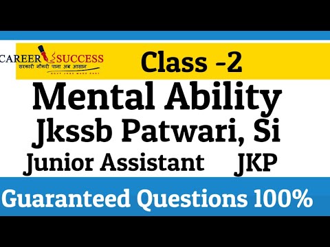 Class-2 #Jkssb Finance Si |Junior Assistant|  Patwari |Jkp @Career Success