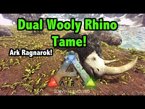 Dual Wooly Rhino Tame And Breeding! - Ark Surivival Series ep 14!