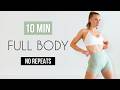 10 MIN FULL BODY HIIT No Equipment At Home Workout