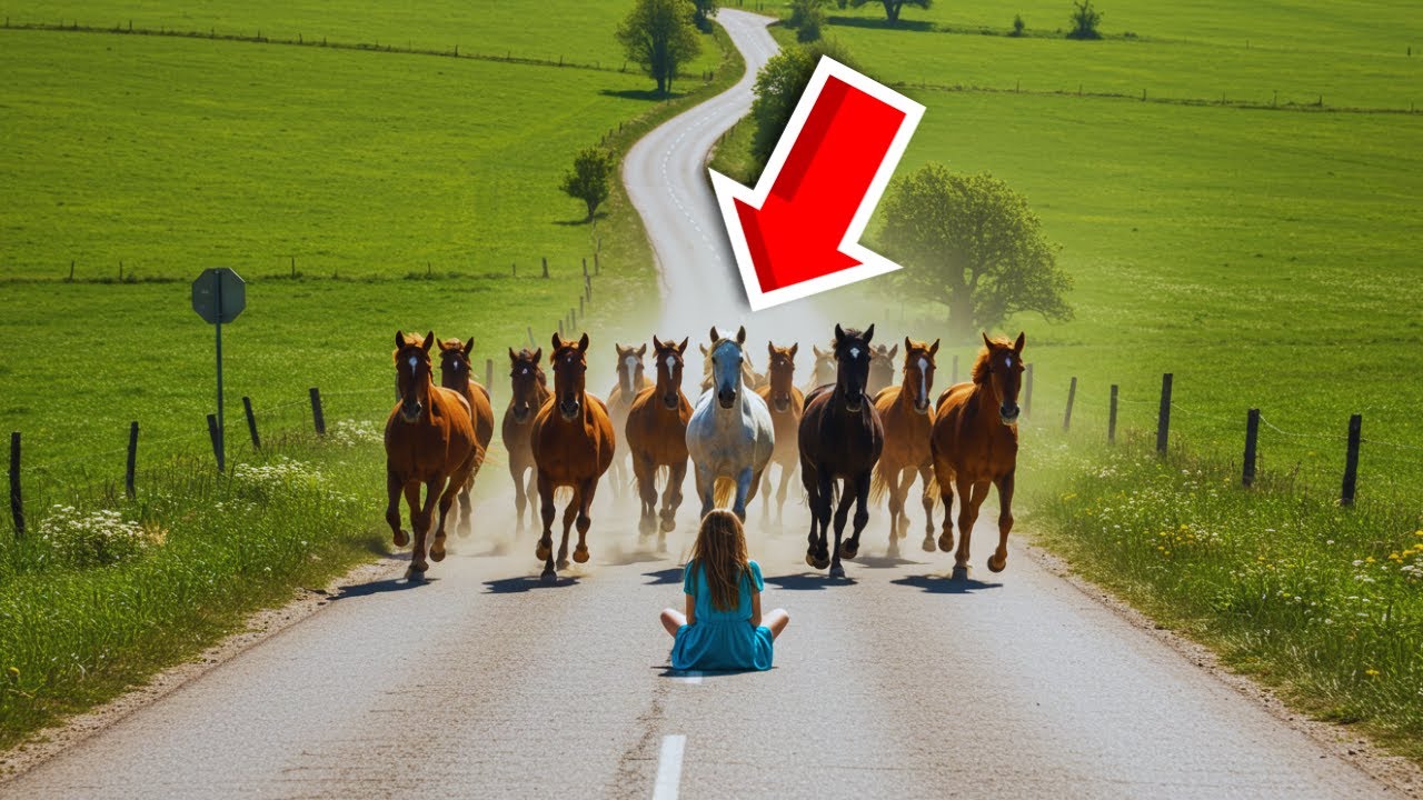 Girl Crying is Surrounded by Horses, and What Happens Next Shocked the World!