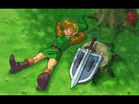 Link smells the grass