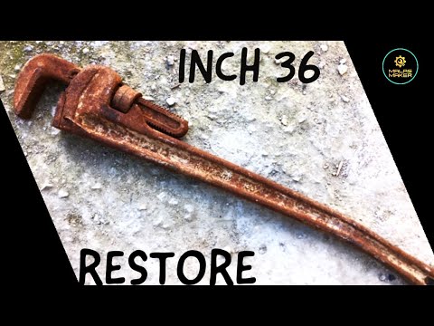 restoration of old 36-inch ridgid pipe wrenches from 1950