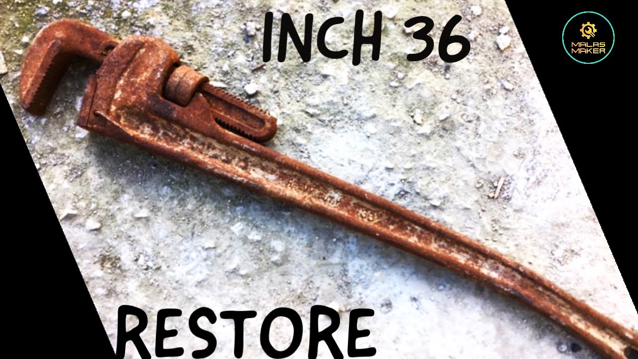 restoration of old 36-inch ridgid pipe wrenches from 1950