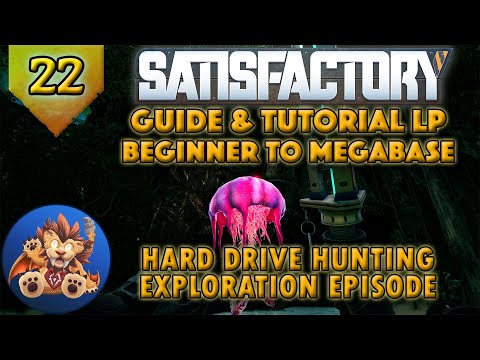 Satisfactory Beginner to Megabase: Hard Drive Hunting - Exploration Episode - Tutorial LP - EP22
