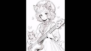無料塗り絵・コラージュ素材무료 색칠하기놀이・콜라주 소재 Free download #大人の塗り絵 #塗り絵 #coloringbook