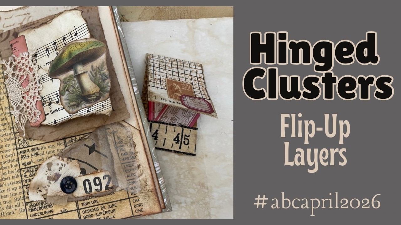 Hinged Clusters for Junk Journals | Easy Vintage Flip Embellishments #abcapril2026