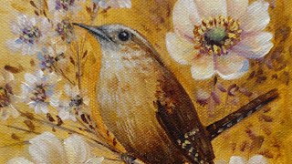 Carolina Wren Bird - Acrylic Painting - Color Crush 2026