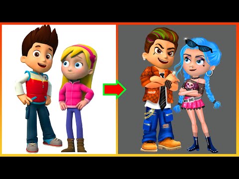 Ryder Paw Patrol And Katie Paw Patrol Glow Up - Paw Patrol The Movie