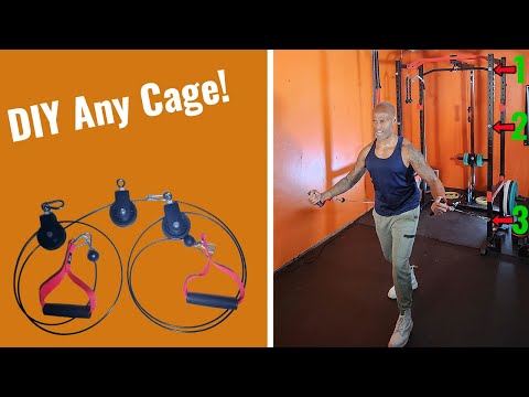 How To Build A Home Gym DIY Cable Fly | Fits ANY Garage Gym Lat Pulldown Attachment