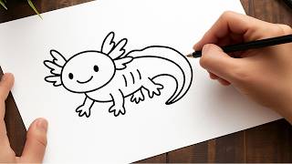 How to Draw a Axolotl 🦎 | Easy Step-by-Step Axolotl Drawing Tutorial for Beginners