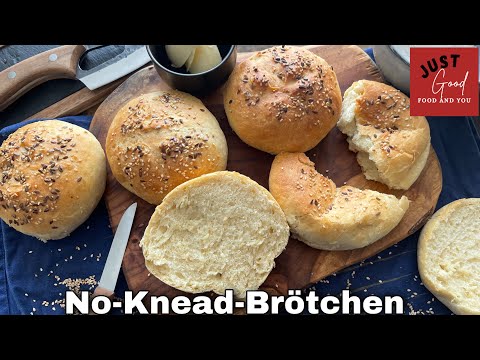 No-Knead-BRÖTCHEN [Einfach, mit Trockenhefe]
