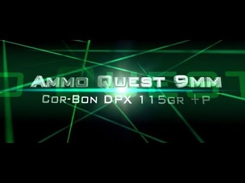 Ammo Quest 9mm: Cor®Bon CorBon DPX® 115-grain +P tested in ballistic gelatin test review