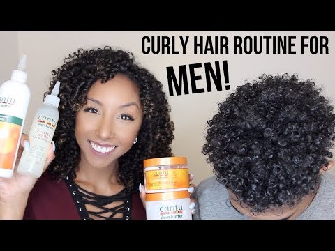 Curly Hair Routine For MEN! Using Cantu Products |...