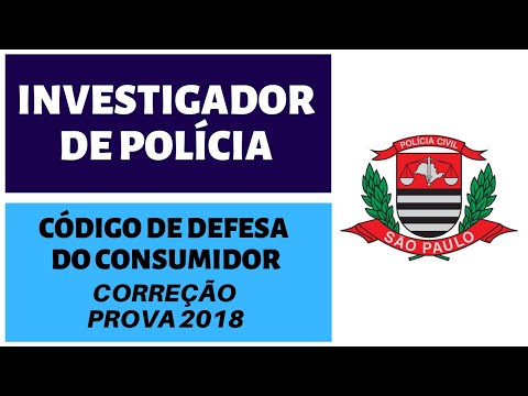 Investigador PC SP 2020 - Lei 8.078/90 (Código de Defesa do Consumidor)  - Correção PC SP 2018