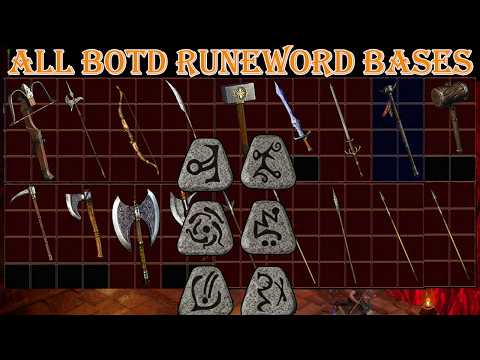All Breath of the Dying Runeword Bases | Best BOTD Weapons D2R