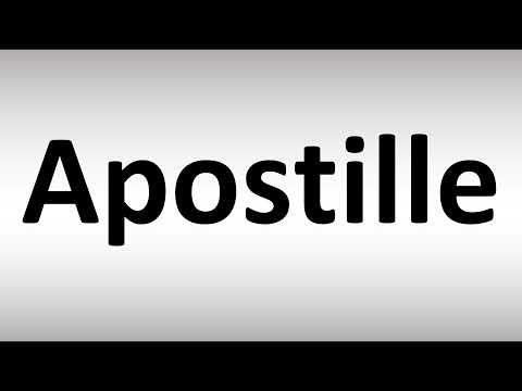 How to Pronounce Apostille