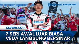 Awal Moto3 2026 Mengejutkan, Veda Ega Pratama Langsung Bawa Honda Tekan KTM