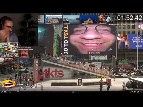 psp1g buys a TIME SQUARE AD just to put ohnePixel and Forsen on it