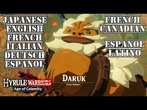 Daruk All 8 Voices Comparison - Hyrule Warriors: Age of Calamity
