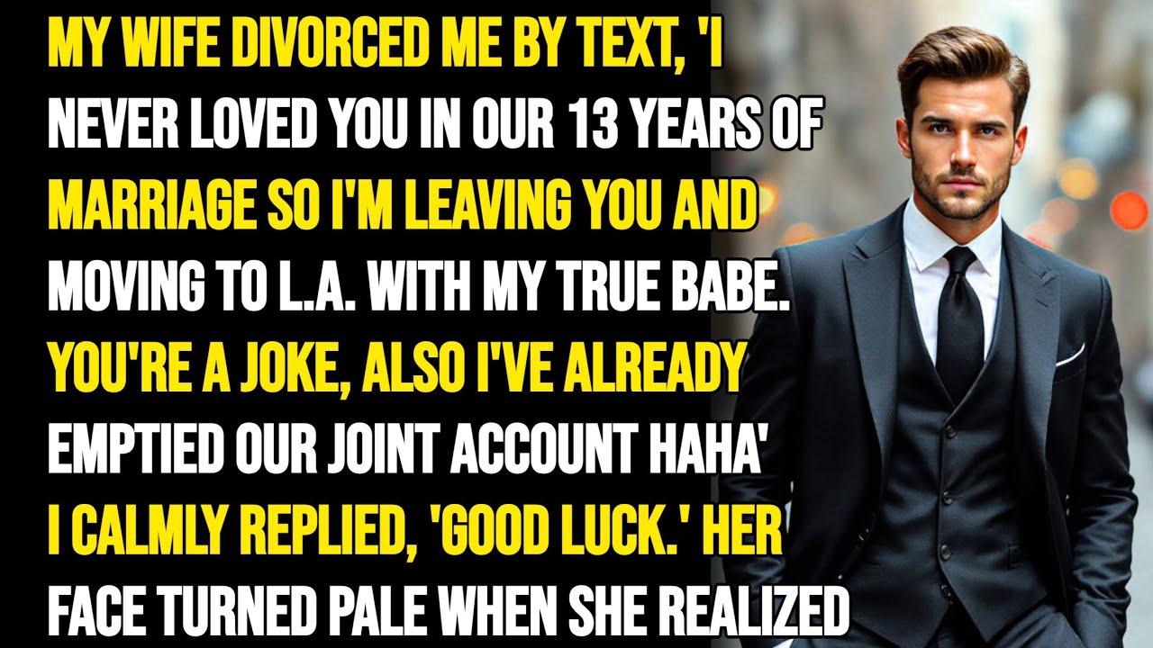 CHEATING WIFE FORCED ME TO DIVORCE HER WITH A TEXT MESSAGE BUT SHE TURNED PALE WHEN I DID THIS...
