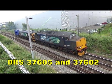 DRS 37605 and 37602 Thrash out of Bescot with 6V73 with Horns