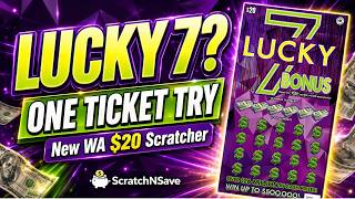 New $20 Washington Scratch Ticket — Lucky 7 Bonus | One-Ticket Try #scratchofftickets