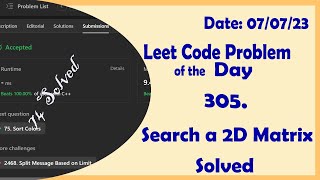 Download the video "74 || Search a 2D Matrix || C++ || Leetcode Daily Challenge"