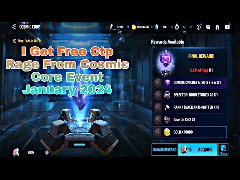 I Got Free Ctp Rage From Cosmic Core Event January 2024 - Marvel Future Fight