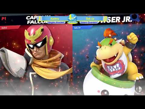 SocaSmash 168 Ultimate Singles: Tak.io (Pirhana Plant, Bowser Jr) vs Kohru (Cpt Falcon) L Quarters