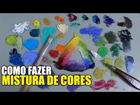 COMO FAZER MISTURA DE CORES com tinta a óleo | how to mix colors