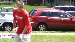 Eric spinning catching puck