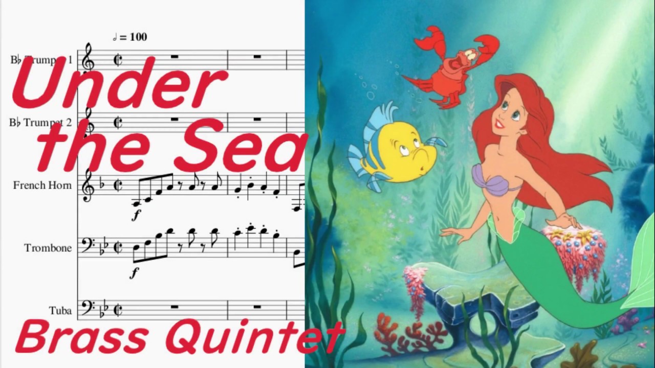 Under the Sea _ Brass Quintet Sheet Music _ Disney _  The Little Mermaid _ Alan Menken