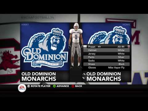 NCAA Football 14: Old Dominion Uniform Sets (Brand New Team!)