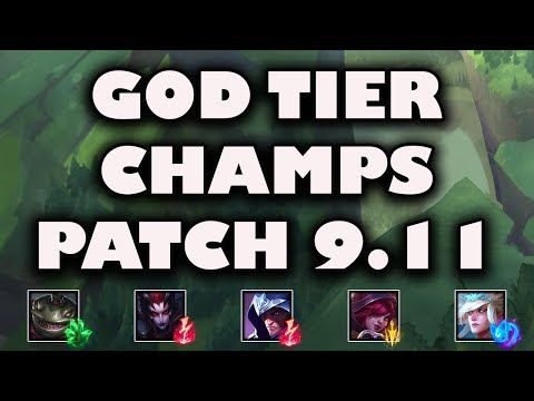 S Tier Champs For All Roles Patch 9.11 | Best Champs To Carry Solo Queue ~ League of Legends