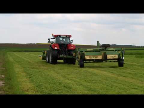 Case 195  CVX mit Krone Mähkombi