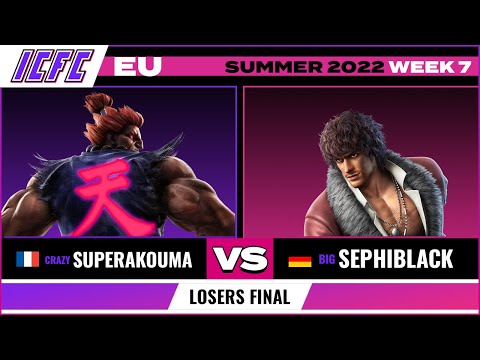SuperAkouma (Akuma) vs. Sephiblack (Miguel) Losers Final - ICFC EU Tekken 7 Summer 2022 Week 7