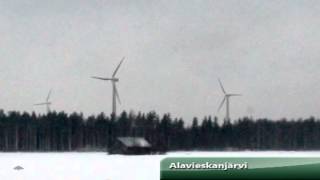 preview picture of video 'Tuulipuistohanke Alavieska Saarenkylä-Vieskanjärvi'