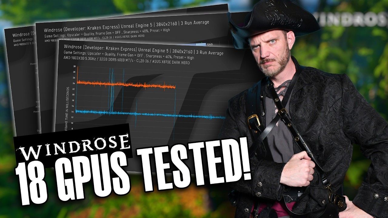 Windrose GPU Benchmark — 18 GPUs Tested at 1080p, 1440p & 4K