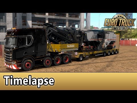 Mit der Asphaltfräse von Krakau Polen nach Banská Bystrica Slokwakei - ETS2 Timelapse