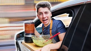 Cooking An Entire Meal In A Moving Car | Eitan Bernath