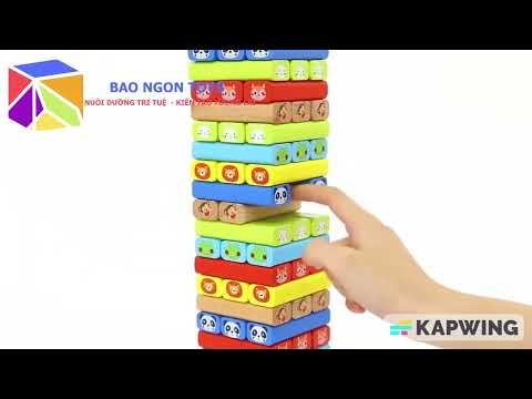 ĐỒ CHƠI RÚT ĐẬP GỖ XẾP CHỒNG JENGA LOẠI LỚN GIÚP BÉ RÈN LUYỆN TƯ DUY VÀ RỜI XA THẾ GIỚI ẢO, ĐỒ CHƠI GIẢI TRÍ CHO NHÓM BẠN, GIA ĐÌNH - BAO NGON TOYS - DG34 