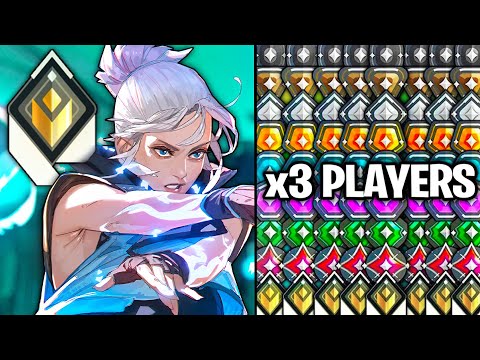 Radiant Rank #9 Jett VS 3 Of Every Rank, until he Loses